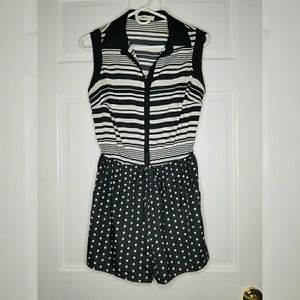 Black and white Romper